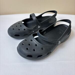 Crocs Mary Jane Women’s 9 black worn